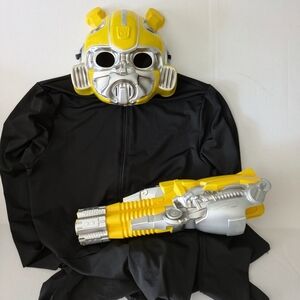 Kids Transformers Bumblebee Costume with Mask and Blaster - Yellow and Silver